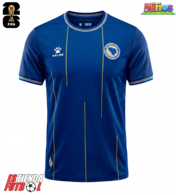 Bosnia y Herzegovina Primera Equipación Niños Mundial 2026 Manga Corta (+ Pantalones cortos)